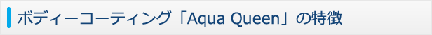 ボディーコーティング「Aqua Queen」の特徴